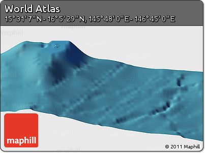Satellite Panoramic Map of the Area around 15° 48' 18" N, 146° 16' 30" E