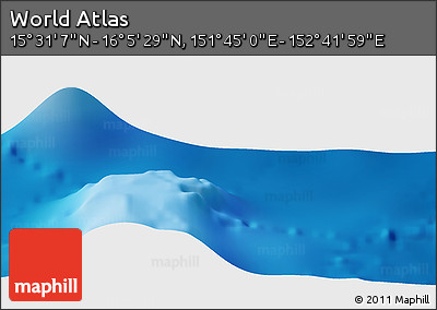 Physical Panoramic Map of the Area around 15° 48' 18" N, 152° 13' 29" E