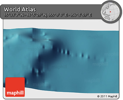 Satellite 3D Map of the Area around 15° 48' 18" N, 155° 37' 30" E