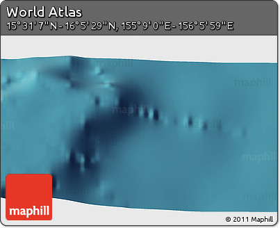 Satellite 3D Map of the Area around 15° 48' 18" N, 155° 37' 30" E