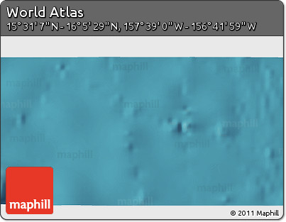 Satellite 3D Map of the Area around 15° 48' 18" N, 157° 10' 30" W