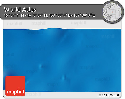 Physical 3D Map of the Area around 15° 48' 18" N, 159° 1' 30" E