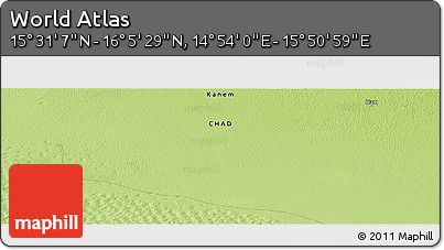 Physical Panoramic Map of the Area around 15° 48' 18" N, 15° 22' 30" E