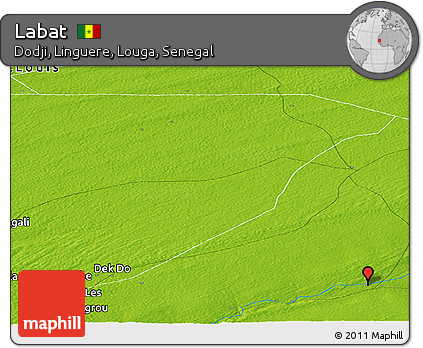 Physical Panoramic Map of Labat