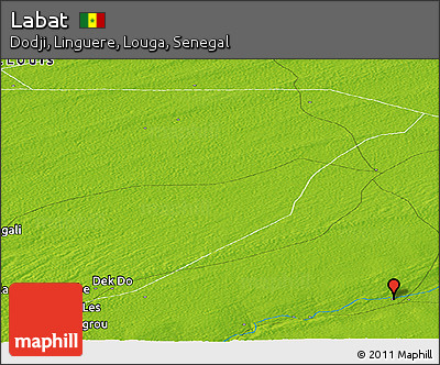 Physical Panoramic Map of Labat