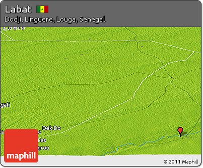 Physical Panoramic Map of Labat