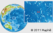 Physical Location Map of the area around 15° 48' 18" N, 161° 34' 29" E