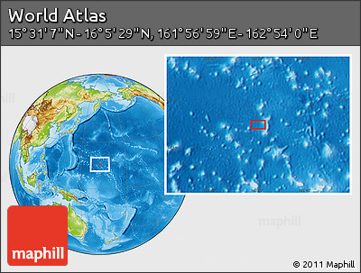 Physical Location Map of the Area around 15° 48' 18" N, 162° 25' 30" E