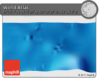 Physical 3D Map of the Area around 15° 48' 18" N, 165° 49' 29" E