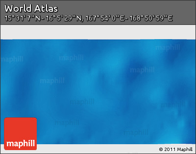 Physical 3D Map of the Area around 15° 48' 18" N, 168° 22' 30" E
