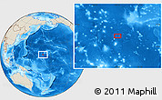 Shaded Relief Location Map of the area around 15° 48' 18" N, 169° 13' 29" E