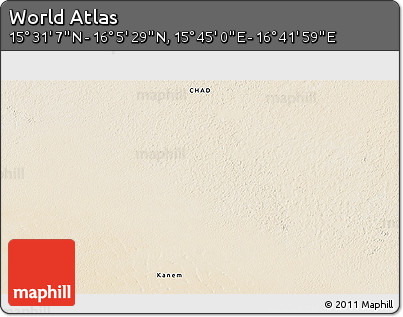 Satellite 3D Map of the Area around 15° 48' 18" N, 16° 13' 30" E