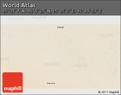 Satellite 3D Map of the Area around 15° 48' 18" N, 16° 13' 30" E