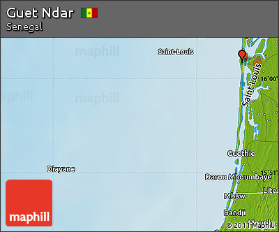 Physical Map of Guet Ndar