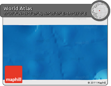 Physical 3D Map of the Area around 15° 48' 18" N, 170° 4' 29" E