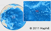 Shaded Relief Location Map of the area around 15° 48' 18" N, 174° 10' 30" W