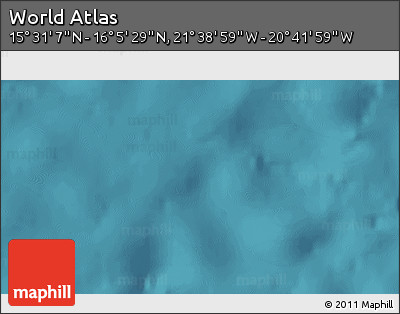 Satellite 3D Map of the Area around 15° 48' 18" N, 21° 10' 29" W