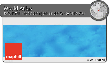 Physical Panoramic Map of the Area around 15° 48' 18" N, 21° 10' 29" W