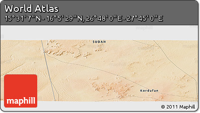 Satellite Panoramic Map of the Area around 15° 48' 18" N, 27° 16' 29" E