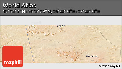 Satellite Panoramic Map of the Area around 15° 48' 18" N, 27° 16' 29" E