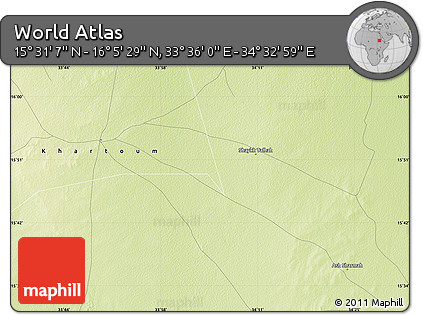 Physical Map of the Area around 15° 48' 18" N, 34° 4' 30" E