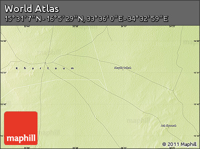 Physical Map of the Area around 15° 48' 18" N, 34° 4' 30" E