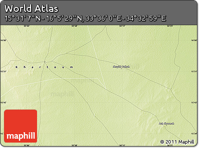 Physical Map of the Area around 15° 48' 18" N, 34° 4' 30" E