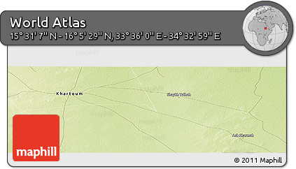 Physical Panoramic Map of the Area around 15° 48' 18" N, 34° 4' 30" E