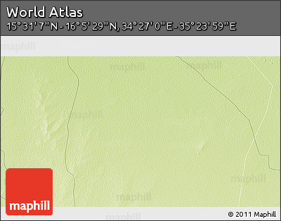 Physical 3D Map of the Area around 15° 48' 18" N, 34° 55' 29" E
