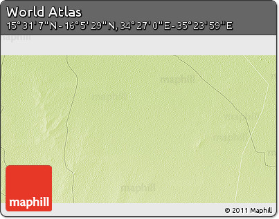 Physical 3D Map of the Area around 15° 48' 18" N, 34° 55' 29" E