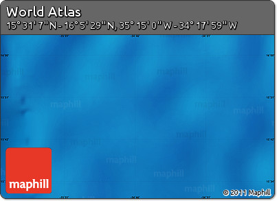 Shaded Relief Map of the Area around 15° 48' 18" N, 34° 46' 29" W