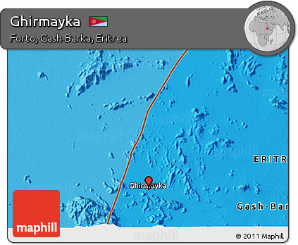 Political 3D Map of Ghirmayka