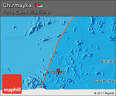 Political 3D Map of Ghirmayka