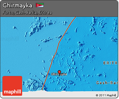Political 3D Map of Ghirmayka