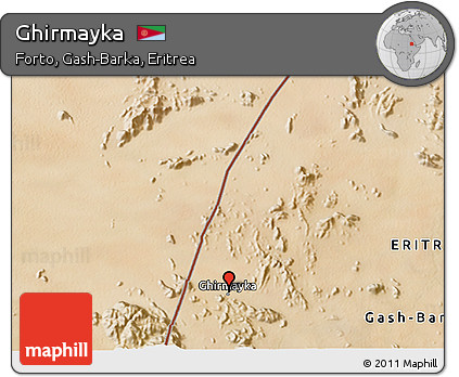 Satellite 3D Map of Ghirmayka