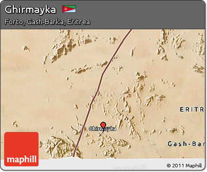 Satellite 3D Map of Ghirmayka