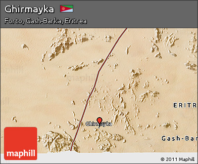 Satellite 3D Map of Ghirmayka