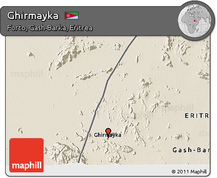 Shaded Relief 3D Map of Ghirmayka