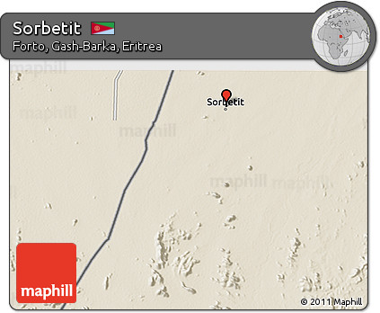 Shaded Relief 3D Map of Sorbetit