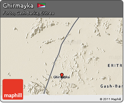 Shaded Relief 3D Map of Ghirmayka