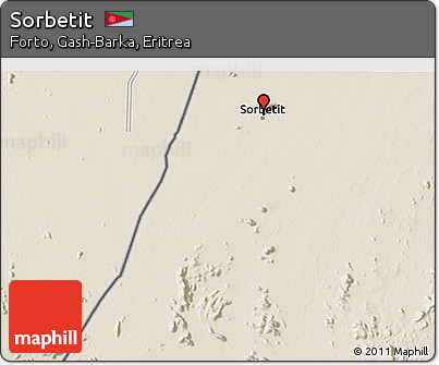 Shaded Relief 3D Map of Sorbetit
