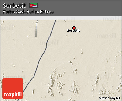 Shaded Relief 3D Map of Sorbetit