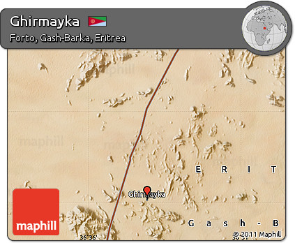 Satellite Map of Ghirmayka