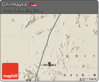 Shaded Relief Map of Ghirmayka
