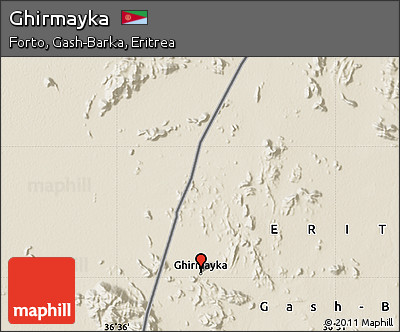 Shaded Relief Map of Ghirmayka
