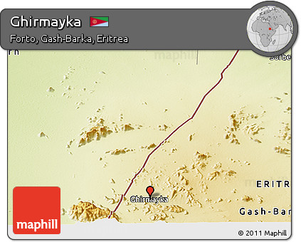 Physical Panoramic Map of Ghirmayka