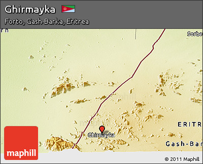 Physical Panoramic Map of Ghirmayka