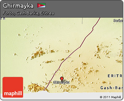 Physical Panoramic Map of Ghirmayka