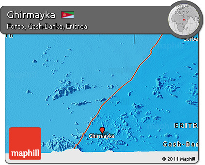 Political Panoramic Map of Ghirmayka