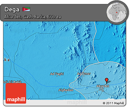 Political 3D Map of Dega